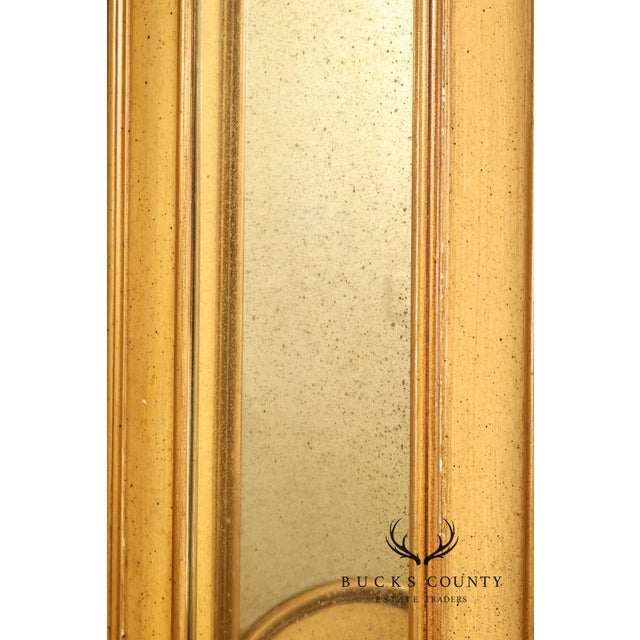 Yellow Vintage Rococo Style Painted & Mirrored Four-Panel Folding Screen For Sale - Image 8 of 18