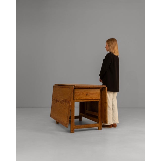 19th Century Swedish Wooden Drop Leaf Table In Original Patina For Sale - Image 10 of 18