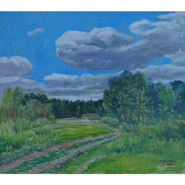 Original Spring Landscape Oil Painting, Ukrainian Impressionism For Sale
