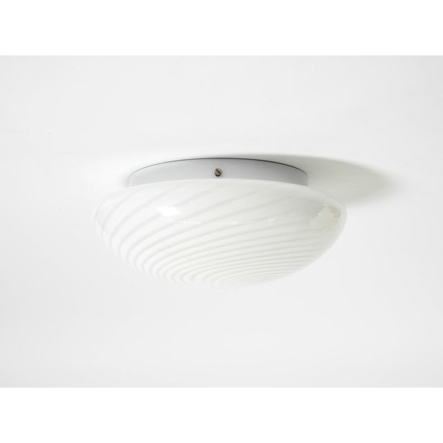 Swirl Flush Mount in Glass and Metal Base, 1980s For Sale - Image 18 of 18