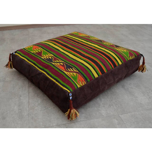 Handmade Wool Turkish Floor Pillow Cover | Chairish