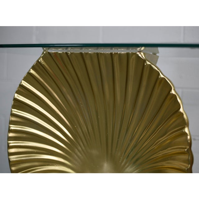 1970s Hollywood Regency Clam Shell Grosfeld House Style Hall Table For Sale - Image 9 of 11