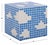 Contemporary Hikari Cube Cloud Tile Accent Table in Light Blue / White For Sale - Image 3 of 7