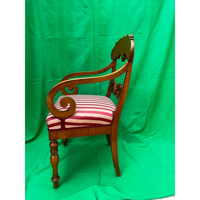 Copper Early 19th Century Pair of Biedermeier Armchairs For Sale - Image 8 of 12