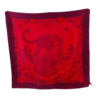 Hermès Surteint Jungle Love Foulard En Soie 2000 Dallet Robert For Sale