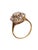 Traditional 1920's 14k Yellow Gold Rose Cut Diamond Ring Size 4 For Sale - Image 3 of 12