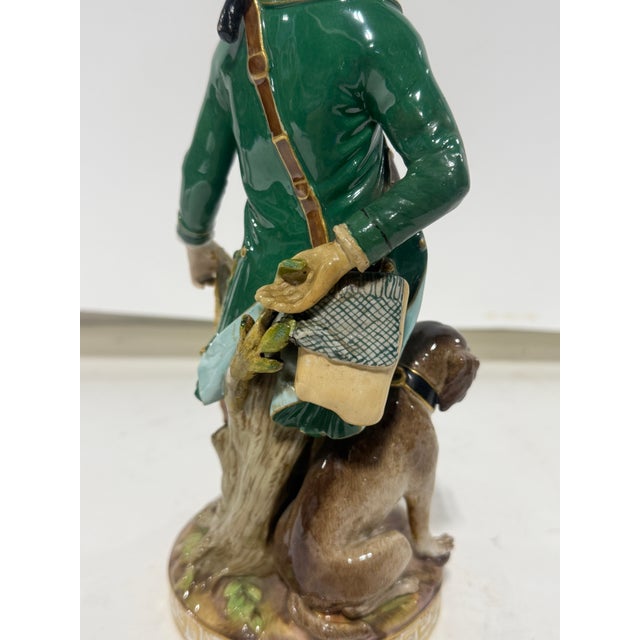 Rare Meissen Hunter With Dog Porcelain Figure Model J80 For Sale In Providence - Image 6 of 9