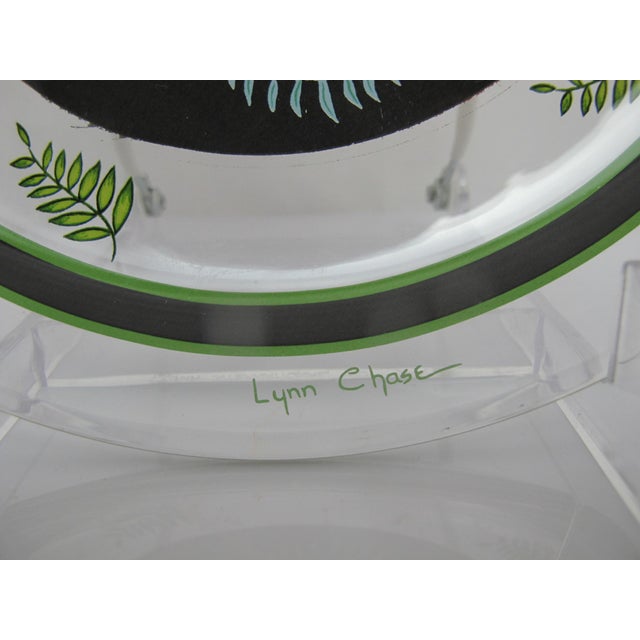 Glass Lynn Chase Lounging Jaguar Jungle Cat Glass 8 1/4" Salad Plate Set of 2 For Sale - Image 7 of 10