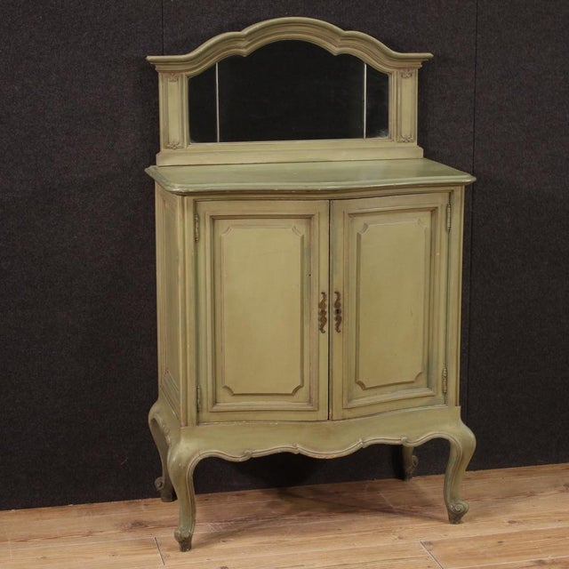 Green 20th Century Italian Sideboards with Mirror, 1950s, Set of 2 For Sale - Image 8 of 11