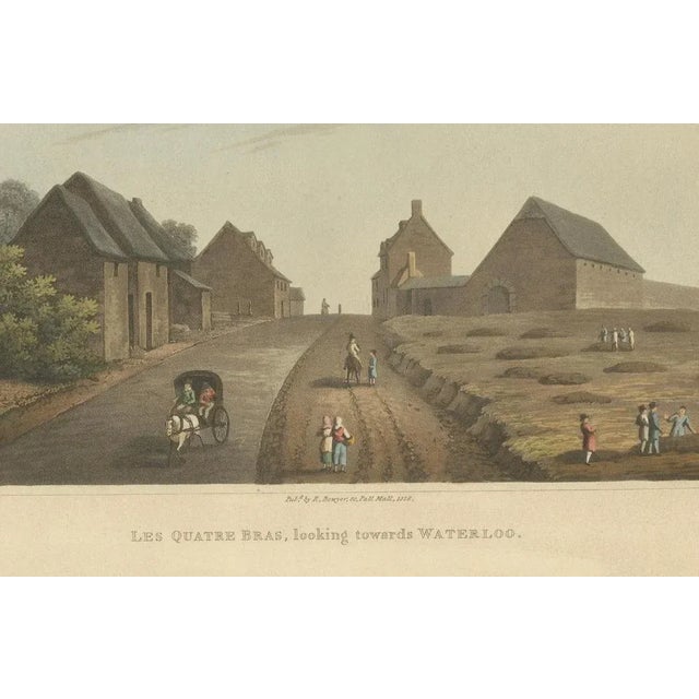 Napoleon’s Battlefields: Views of Les Quatre Bras and La Belle Alliance, 1815 : This historically significant engraving,...