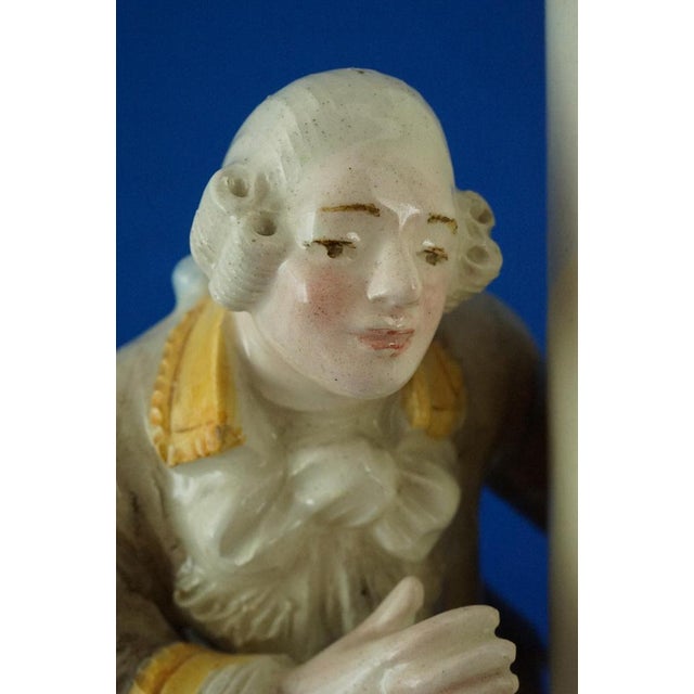 Antique Italian Ceramic Vase with Figurines, 1800s For Sale - Image 12 of 18