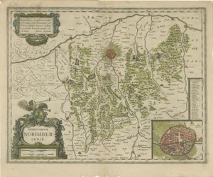 Antique Map of Nürnberg by Janssonius