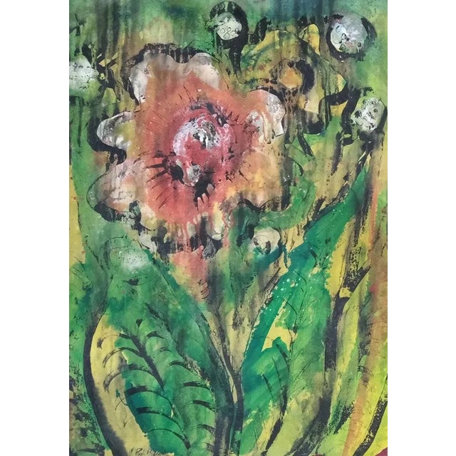 Paper Manel Pujol Baladas, In the Depths of the Jungle, 1986, Paint on Paper For Sale - Image 7 of 7