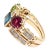 Contemporary Bulgari Allegra Gold Diamond Peridot Tourmaline Band Ring, Size 7.25 For Sale - Image 3 of 12