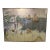 Early 20th Century Traditional Chinese Export Chinoiserie Style Large Six Panel Folding Silverleaf Screen of Harbor For Sale