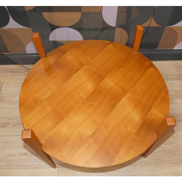 Mid-Century Moderm Coffee Table in Glass and Wood with Tapered Round Legs, 1960s For Sale - Image 10 of 16