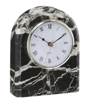 Black & White Marble Desk Clock