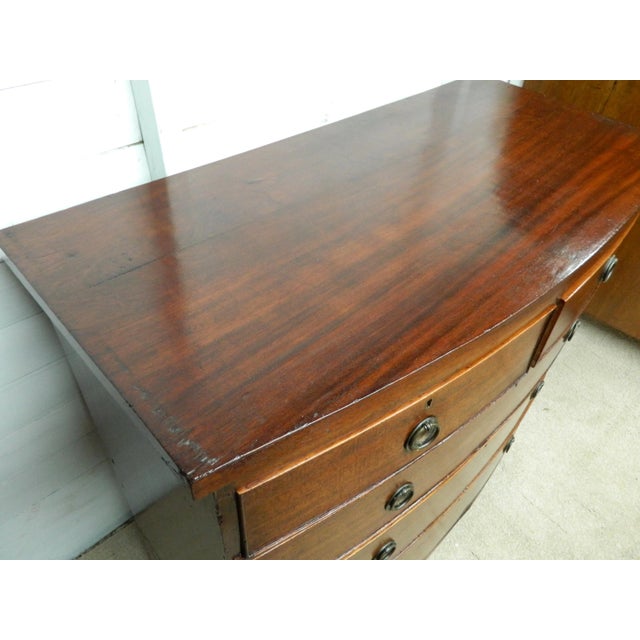 Mahogany Bow Front Chest of Drawers, 1890s For Sale - Image 12 of 18