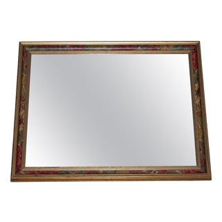 Vintage Gold Bevelled Mirror with Floral Detailing on the Frame, Set of 2 For Sale