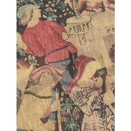 Textile Vintage French Screen Printed by Hand Tapestry Vendanges, 1970s For Sale - Image 7 of 18
