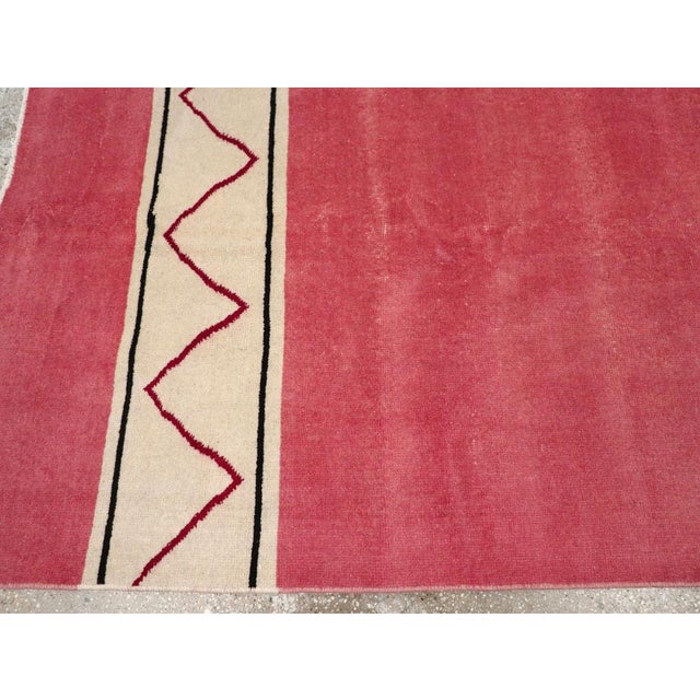 Mid 20th Century Galerie Shabab Collection Mid-20th Century Handmade Turkish Art Deco Style Small Room Size Carpet For Sale - Image 5 of 8