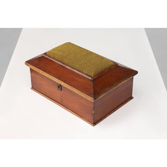 Art Deco French Sewing Box with Yellow Top, 1900s For Sale - Image 11 of 11