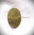 Gold Antique Art Deco Hand-Painted Porcelain 'B' Gold Leaf Oval Brooch Pin, C. 1920's For Sale - Image 8 of 11