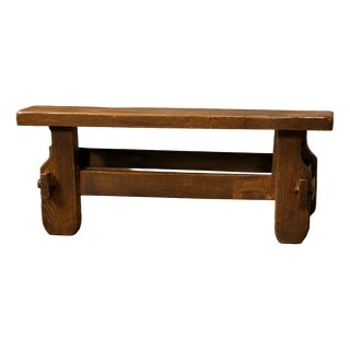 Brutalist Oak Coffee Table, 1970s For Sale