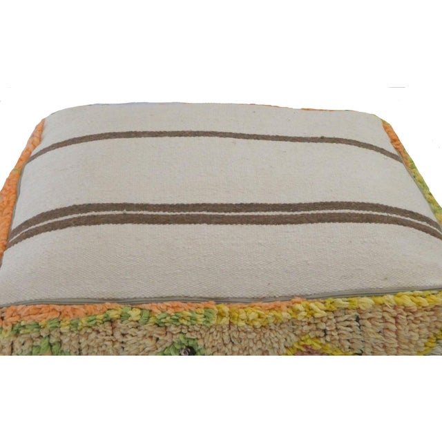 Textile Vintage Moroccan Berber Pouf For Sale - Image 7 of 7