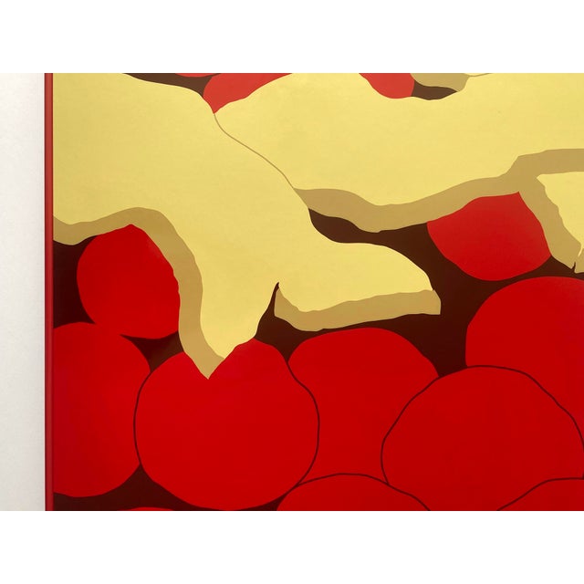 Red Herman Miller Summer Picnic Vintage 1975 Mid Century Modern Steven Frykholm " Cherry Pie " Silkscreen Print Framed Large Pop Art Poster For Sale - Image 8 of 15