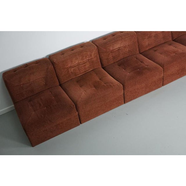 Vintage Brown Boucle Modular Sofa, 1970s, Set of 5 For Sale - Image 10 of 18