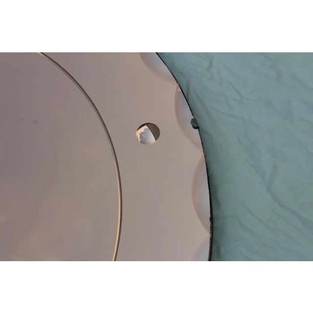 Metal 1950s French Peach Color Mirror For Sale - Image 7 of 8