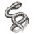 18k Gold Serpent Ring Size 7 With 3.8 Carats Natural Diamond Accents by VRJewels For Sale