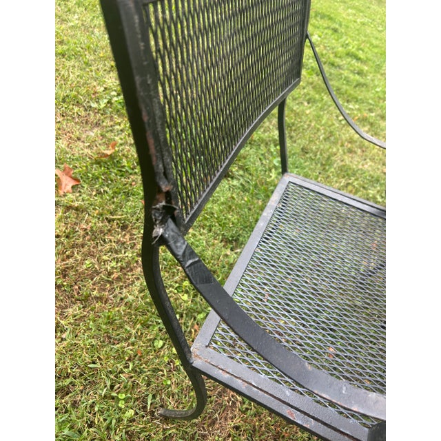 American 50's Wrought Iron Outdoor/Indoor Salterini Garden Dinette Set by Tempestini, Attributed For Sale - Image 3 of 7