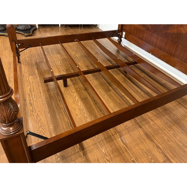 Traditional King Size Mahogany Poster Bed by Leighton Hall - Showroom Sample For Sale - Image 14 of 14
