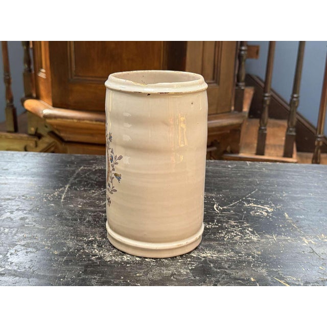 Ceramic 19th Century Earthenware Pharmacy Jar with Branches and Snakes For Sale - Image 7 of 9