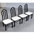 Art Deco Art Deco Black and White Marble Base 4 Seat Dining Set With Round Glass Top For Sale - Image 3 of 18