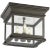 Club Small Square Flush Mount in Bronze with Clear Glass Designer: Chapman & Myers Mounting: Flush Socket: 3 - E12...