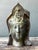 Vintage Patinated Bronze Buddha Head For Sale - Image 11 of 18