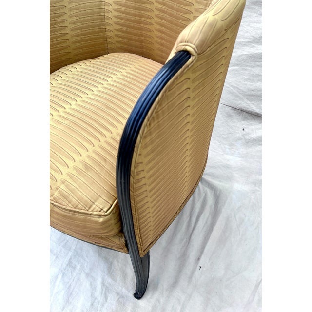 Pair of French Art Deco Bergere Chairs in the Style of Paul Follot For Sale - Image 10 of 12