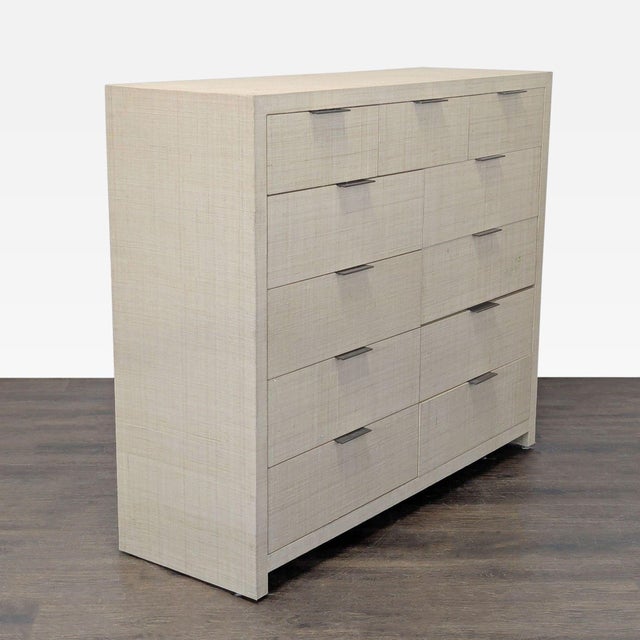 This Restoration Hardware dresser features a clean, modern look with a light textured finish. It offers 11 spacious...