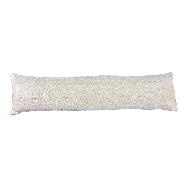 Turkish Hemp Pillow Cushion Natural Beige Cushion Cover 12"x46" For Sale