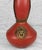 Red Vintage Italian Revival Red Leather Cognac Decanter W/ Lion Head Motif For Sale - Image 8 of 10