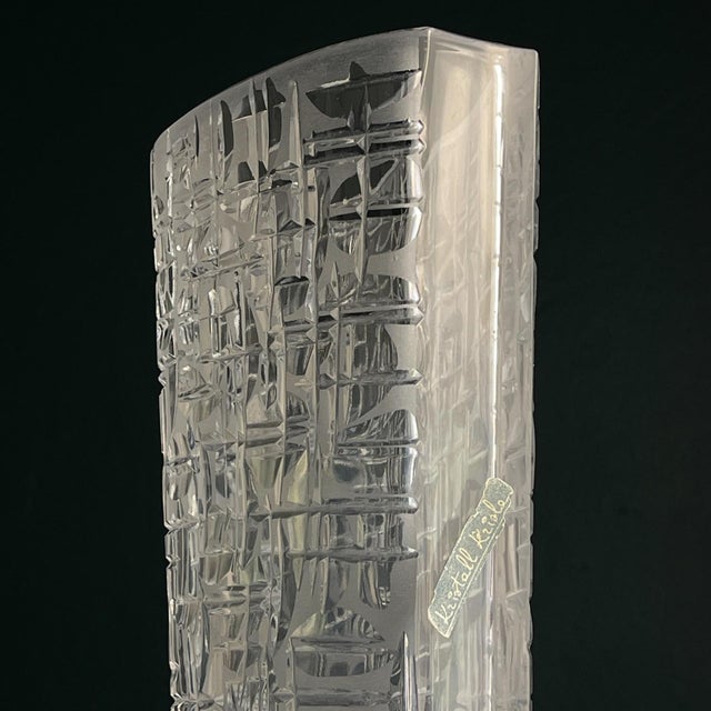 Crystal Vase by Kristall Krisla, Italy, 1960s For Sale - Image 11 of 16