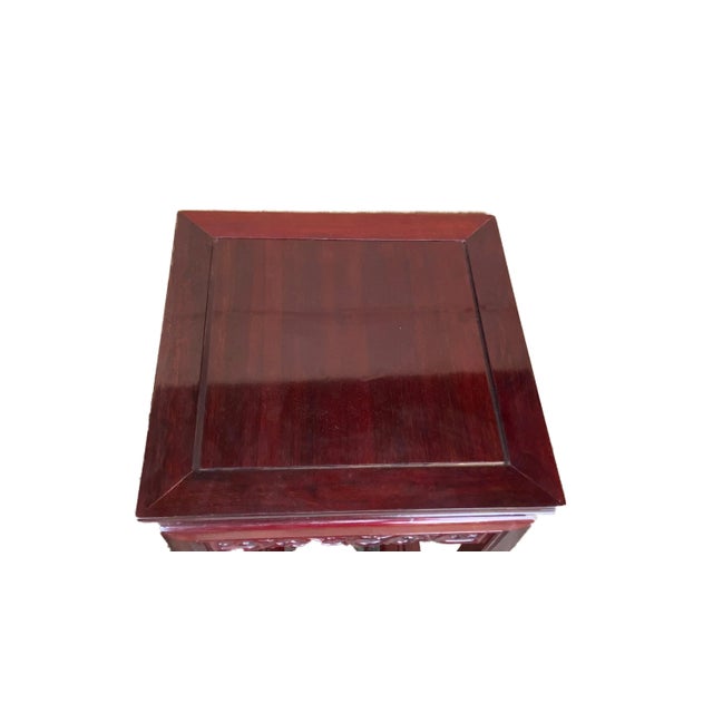 Chinoiserie Rosewood Pedestal Stand Display For Sale - Image 4 of 6