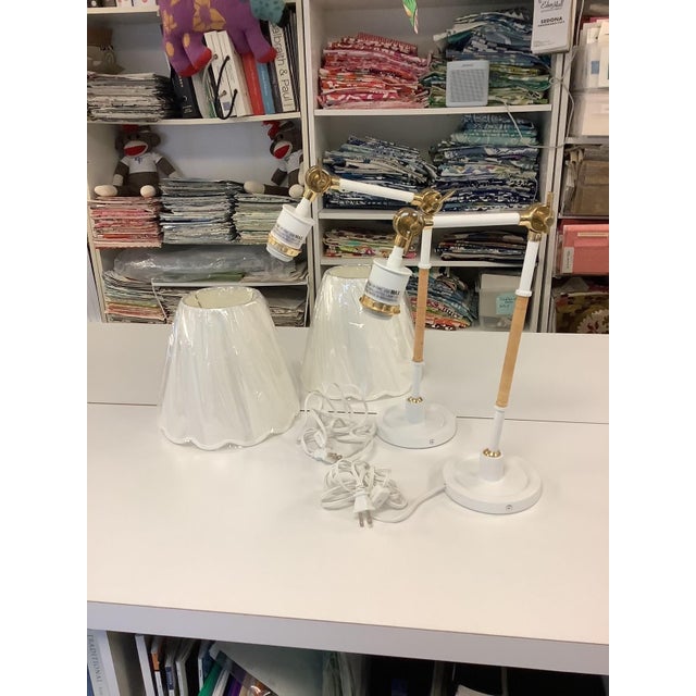 Transitional Serena & Lily Larkspur Task Sconces - a Pair For Sale - Image 3 of 7