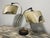 Majestic Lamp Company 1950s Atomic Dual-Arm Table Lamp With Fiberglass Shades, Attributed to Majestic For Sale - Image 4 of 10