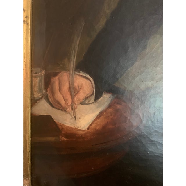 Early 19th Century English School Portraits on Canvas - a Pair For Sale - Image 9 of 13