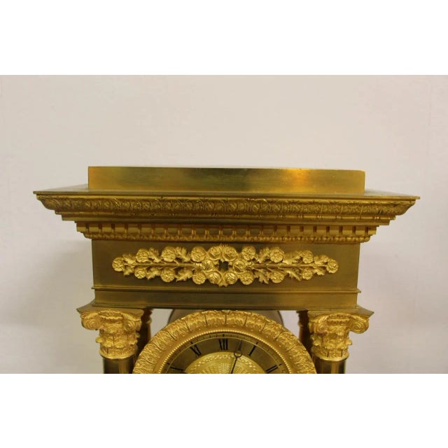 19th Century Golden Bronze Pendulum Clock For Sale - Image 6 of 8