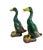 Green Mid 20th Century Chinese Export Hand-Painted Polychrome Ceramic Mallard Ducks - A Pair For Sale - Image 8 of 10